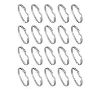 AORHOFJ 20 porte-clés en acier inoxydable, porte-clés, accessoires pour clés, colliers, bracelets, boucles d'oreilles, artisanat, décorations et œuvres d'art (28 mm)