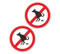 AORHOFJ 4 panneaux enfichables en aluminium - Panneau signalétique pour ne pas les toilettes pour chien - Boutons et cacas interdits pour chiens -panneau attention au chien,attention au chien