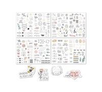 AORHOFJ 4pcs Autocollants de Planification de Mariage，Stickers,Autocollants pour Livre d'or d'anniversaire, Album Photo,Décoration d'anniversaire Pleine d'amour pour Adultes et Enfants,Mariage
