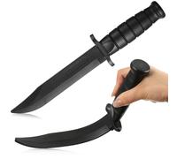 Aoriher 2 Faux Couteaux Doux Armes en Caoutchouc TPR Couteaux de Sécurité d'Arts Martiaux Classiques Réalistes en Caoutchouc pour Autodéfense