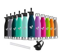 AORIN Bouteille d'eau en Acier Inoxydable isolé à Double Mur - 500ml - Gourde Isotherme Étanche sans BPA, Gourde Inox Bouche Standard, Gourde Enfant pour Sport, Gym, Voyage