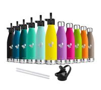 AORIN Bouteille d'eau en Acier Inoxydable isolé à Double Mur - 500ml - Gourde Isotherme Étanche sans BPA, Gourde Inox Bouche Standard, Gourde Enfant pour Sport, Gym, Voyage