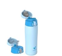 AORIN Gourde Isotherme, 500ml Bouteille Isotherme avec 2 Couvercles, Gourde Enfant en Acier Inox 18/8, Gourde Sport Anti-Fuite, Mug Isotherme sans BPA pour Sport, Extérieur et Quotidien