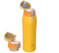AORIN Gourde Isotherme, 750ml Bouteille Isotherme avec 2 Couvercles, Gourde Enfant en Acier Inox 18/8, Gourde Sport Anti-Fuite, Mug Isotherme sans BPA pour Sport, Extérieur et Quotidien