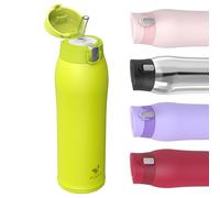 AORIN Gourde Isotherme, 750ml Bouteille Isotherme en Acier Inox 18/8, Bouteilles avec en Paille sans BPA, Réutilisable, Gourde Sport Anti-Fuite pour les Voyage, Sport, Randonnée