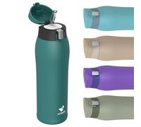 AORIN Gourde Isotherme, 750ml Bouteille Isotherme en Acier Inox 18/8, Bouteilles avec en Paille sans BPA, Réutilisable, Gourde Sport Anti-Fuite pour les Voyage, Sport, Randonnée