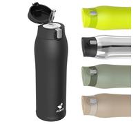 AORIN Gourde Isotherme 750ml en Acier Inox Bouteille Thermos | 2 couvercles interchangeables, chaud et froid, acier inox 18/8 sans BPA, gourde enfant pour école, sport et quotidien