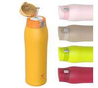 AORIN Gourde Isotherme 750ml en Acier Inox Bouteille Thermos | 2 couvercles interchangeables, chaud et froid, acier inox 18/8 sans BPA, gourde enfant pour école, sport et quotidien