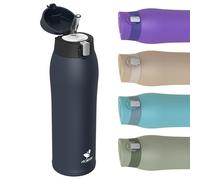AORIN Gourde Isotherme 750ml en Acier Inox Bouteille Thermos | 2 couvercles interchangeables, chaud et froid, acier inox 18/8 sans BPA, gourde enfant pour école, sport et quotidien