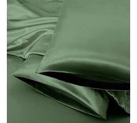 Aormenzy Lot de 2 taies d'oreiller en Satin pour Femme, de Taille Standard, dotées d'une Fermeture à enveloppe, Housses de Coussin en Soie infroissables, résistantes à la décoloration (50,8 x 66 cm