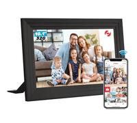 Aorpdd Cadre Photo Numérique WiFi - 10.1 Pouces，IPS Écran Tactile HD, Mémoire de 32 Go, Rotation Automatique,Partagez des Photos Via Frameo App,Noir