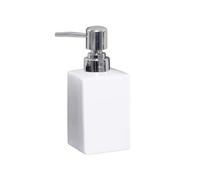 AORTULL Ceramic Soap Dispenser with Rust Proof Pump,11OZ Refill Hand Liquid Soap Pump Dispenser for Bathroom Kitchen(White)