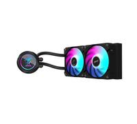 GIGABYTE AORUS WATERFORCE II 240 Refroidisseur liquide pour processeur AIO - 2x ventilateurs ARGB de 120 mm, mécanisme d'emboîtement coulissant, DAISY-CHAIN, compatible avec Intel LGA 1851 et AMD AM5
