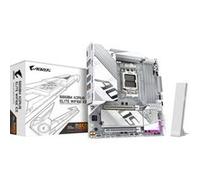 GIGABYTE B850M AORUS ELITE WIFI6E ICE Carte Mère - Processeurs AMD Ryzen Série 9000, 12+2+1 phases VRM numériques, jusqu'à 8200MHz DDR5 (OC), 1xPCIe 5.0 + 1xPCIe 4.0 M.2, LAN 2.5, WIFI 7, USB 3.2 Gen 2