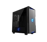 AORUS C300 Boîtier de Jeu ATX en Verre, Verre trempé teinté, RGB Fusion 2.0, Panneau d'E/S amélioré avec USB 3.1 Gen 2 Type C et HDMI, Compatible VR, prêt pour Le Refroidissement par Eau, Support