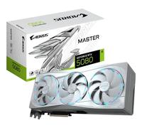GIGABYTE AORUS GeForce RTX 5080 MASTER ICE 16G Carte Graphique - 16 Go GDDR7, 256 bits, PCI-E 5.0, 2805MHz Core Clock, 3 x DP 2.1a, 1 x HDMI 2.1b, NVIDIA DLSS 4, GV-N5080AORUSM ICE-16GD