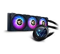 AORUS WATERFORCE X 360 AIO Refroidisseur de processeur liquide, écran LCD circulaire rotatif avec support Micro SD, radiateur de 360 mm avec 3 ventilateurs ARGB à faible bruit de 120 mm, compatible