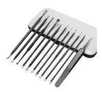 Aorwh Kit D'Outils de Suppression de Points Noirs 11 PièCes, Outil D'Extracteur de Boutons, Kit D'Acné pour Points Noirs