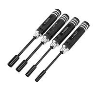 Aorwh Kit D'Outils de Tournevis à éCrou Hexagonal 4 PièCes pour HéLicoptèRe RC RC Bateau Voitures Rc, Tournevis en MéTal 4.0/5.5/7.0/8.0Mm