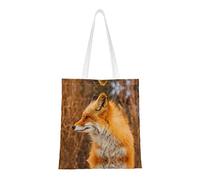 AORYGGS Sacs fourre-tout en toile avec imprimé renard, sacs d'épicerie réutilisables en vrac, Fox, Taille unique