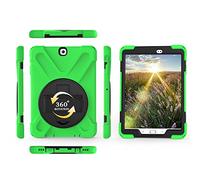 Aosailjet Coque Samsung Galaxy Tab S2 9.7 T819 T815 T813 T810, Étui Robuste Antichoc, Support Rotatif 360 et Dragonne, Protection Housse pour Samsung Galaxy Tab S2 9.7 T819 T815 T813 T810 (Vert)