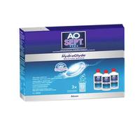 Aosept Plus avec Hydraglyde Solution d'entretien pour lentilles, Emballage de réserve, 3x360 ml
