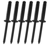Aoserge Lot de 150 rivets pop noirs de 1,9 cm x 2,5 cm en aluminium avec design à trois plis pour applications marines, bateaux, kayaks et canoës, durables et résistants à la corrosion