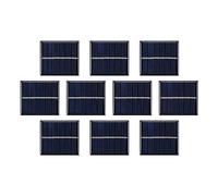 AOSHIKE Lot de 10 micro panneaux solaires 3 V 120 mA à monter soi-même, plaque époxy, matériaux de jouets électriques, chargeur de cellules photovoltaïques, 60 mm x 55 mm