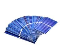 AOSHIKE Lot de 100 micro cellules solaires photovoltaïques en silicone polycristallin pour panneaux solaires 52 mm x 19 mm 0,5 V 400 mA