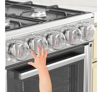 AOSITE Lot de 5 housses de bouton de cuisinière à gaz améliorées avec adhésif puissant, double design à l'épreuve des enfants et des animaux domestiques, protection pour les bébés