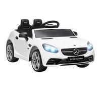 Aosom Voiture électrique pour enfants 12 V avec télécommande pour les parents, jouet à piles avec deux moteurs, 2 vitesses, musique, lumières LED, USB et roues à ressort, pour enfants de 3 à