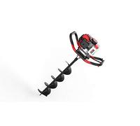 AOSOME Tarière Thermique 52 cm³, 3 CV, 2 Temps, Moteur à Essence, Rallonge 30cm, Lot de 3 Mèches (31.4x 3.9，5.9，7.87 inch)