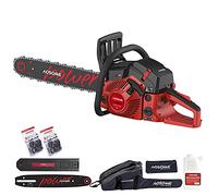 AOSOME Tronçonneuse Thérmique,Guide 20 in,2 Chaînes de 20 in 0,325 76DL con Moteur à Essence 62cm³,2.85kw,3,6CV,2 Temps