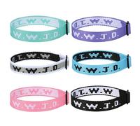 Aospkle 6PCS WWJD Bracelet for Women Men, Christian Gifts Wristbands, WWJD Rubber Bracelets - What Would Jesus Do Silicone Bracelet, 6 Colorful