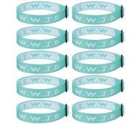 Aospkle Lot de 10 bracelets chrétiens WWJD pour homme et femme - Cadeaux chrétiens - Bracelets WWJD - What would Jesus Do, Fibre de polyester, Pas de gemme