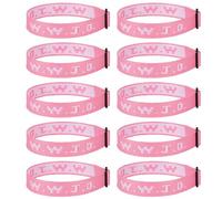 Aospkle Lot de 10 bracelets chrétiens WWJD pour homme et femme - Cadeaux chrétiens - Bracelets WWJD - What would Jesus Do, Fibre de polyester, Pas de gemme