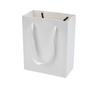 Aosric Lot de 12 sacs cadeaux blancs de 11,4 x 6,3 x 15,2 cm - Petits sacs en papier épais robustes et réutilisables de qualité supérieure pour bijoux, bougies, cosmétiques, cadeaux de boutique