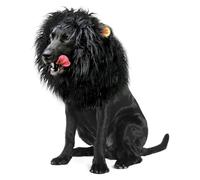 Aosrioylt Costume crinière de lion noir pour chien, perruque crinière de lion réaliste, respectueux de l'environnement et nécessitant peu d'entretien, mélange de polyester, noir, XL, Halloween et