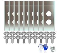 Aosrioylt Lames De Rechange pour Tondeuse Robot Mammotion Luba Et Yuka, Toutes Séries, Robustes Et en Titane.(Silver*18)