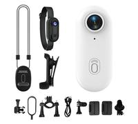 Aosrioylt Moovora, Dashcam Intelligente, Caméra d'action Portable Au Pouce avec Enregistrement Audio Et Vidéo, étanche 4k avec Magnétique Et Clip à 360° pour Le Vélo, Underwater, Sports(White-1080p)