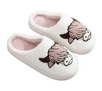 Aosrioylt Teckel Pantoufles Femmes Hommes Mules Hiver Chaud Drôle En Peluche Animaux Chien Capybara Pantoufles(Stier a,Eu35-36)