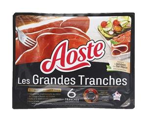 Aoste Jambon cru - Les 6 tranches, 165g