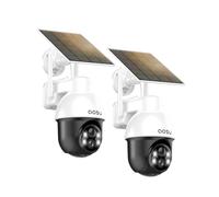 aosu 2K Caméra de Surveillance extérieure avec Panneau Solaire 360° PTZ