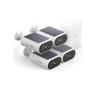 AOSU 2K Caméra Surveillance Extérieure sans Fil, Base+ 4 Cam, sans Frais Mensuels, 3MP WiFi Solaire Caméra Exterieur à Batterie, Panneau Solaire Intégré, Vision Nocturne Couleur,Détecteur de Mouvement