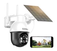 aosu 2K Camera Surveillance WiFi Exterieure sans Fil, 3MP Camera Solaire Extérieur, 360° PTZ Sécurité à Domicile, Suivi Automatique, Vision Vocturne, Alarme Lumineuse et Sonore, Audio Bidirectionnel