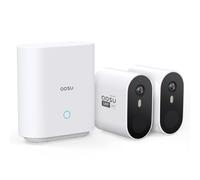aosu 3K Caméra Surveillance WiFi Extérieure sans Fil, 5MP Kit 2 Caméras avec aosuBase, Sans Frais Mensuels, Autonomie Jusqu’à 240 Jours, 166° Ultra Grand Angle, Al Détection Vision Suivi entre Caméras