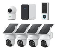 aosu 3K Camera Surveillance WiFi Exterieure sans Fil Solaire Kit