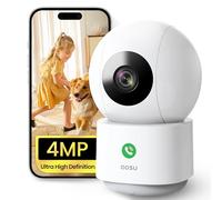 aosu 4MP 2,5K Caméra Surveillance WiFi Intérieure, 5G/2.4 GHz WiFi, Appels à Une Touche, Suivi de Mouvement à 360°, Détection Humaine AI, Compatible avec Alexa pour Bébé/âgées/Animaux