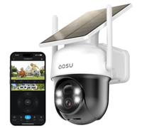 AOSU 2K Camera Surveillance WiFi Exterieure sans Fil Camera Solaire WiFi Exterieur 3MP 360°Panoramique PTZ Suivi Automatique