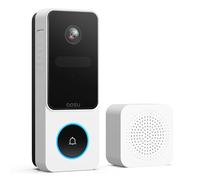 AOSU Caméra de sonnette sans fil - Vue de la tête aux pieds, détection intelligente de paquets, sonnette vidéo WiFi 2,4 G avec carillon, prend en charge le stockage local, détection humaine